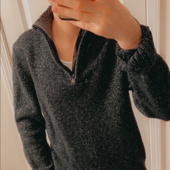 Chaps Speckled Half Zip Sweater - Picture 3 of 3